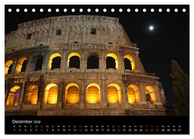 Produktbild: Vade mecum Romam - Geh mit mir nach Rom (Tischkalender 2026 DIN A5 quer), CALVENDO Monatskalender