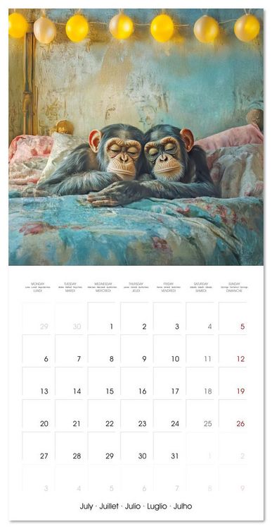 Produktbild: Animals in unreal rooms - Dreamlike Illusions (Wall Calendar 2026 12 &times; 12 Inch) CALVENDO 12 Month Wall Calendar