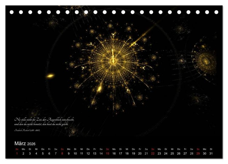 Produktbild: Zeit 2026 - Grafiken und Zitate (Tischkalender 2026 DIN A5 quer), CALVENDO Monatskalender