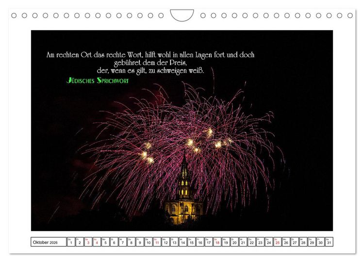 Produktbild: Interessante und sch&ouml;ne Zitate (Wandkalender 2026 DIN A4 quer), CALVENDO Monatskalender