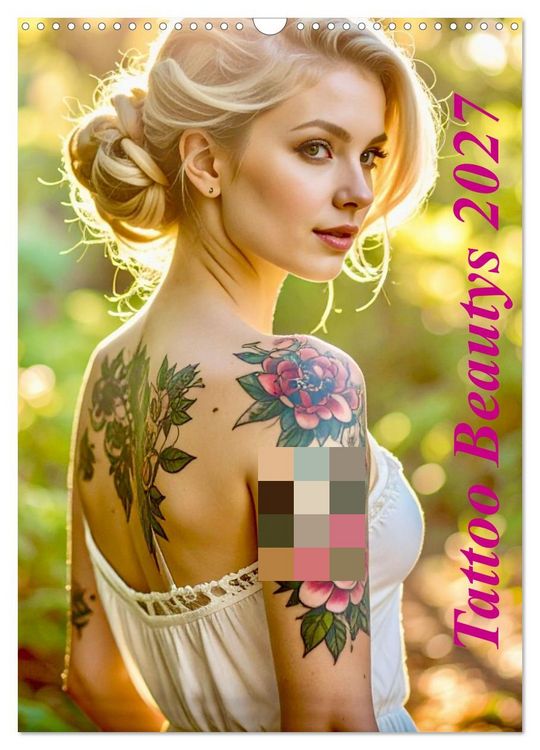 Produktbild: Tattoo Beautys (Wandkalender 2027 DIN A3 hoch), CALVENDO Monatskalender