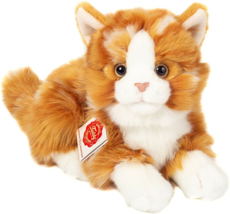 Produktbild: Teddy Hermann 91837 - Katze liegend rot getigert, Pl&uuml;schtier, 20 cm