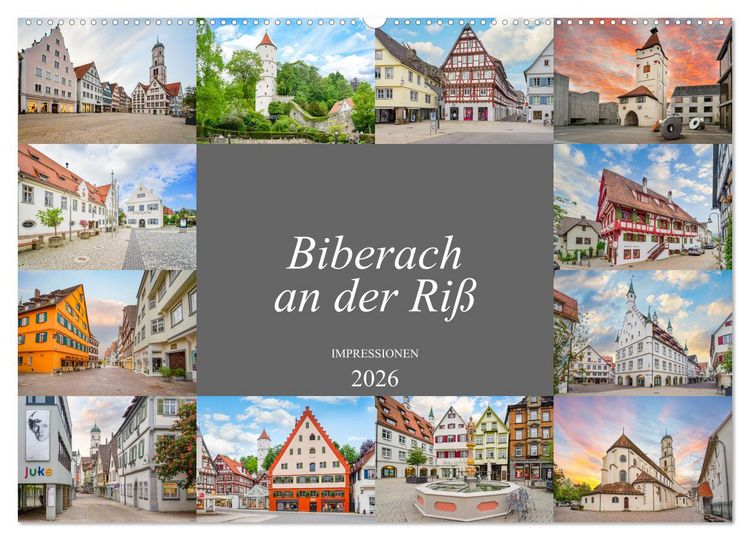 Produktbild: Biberach an der Ri&szlig; Impressionen (Wandkalender 2026 DIN A2 quer), CALVENDO Monatskalender