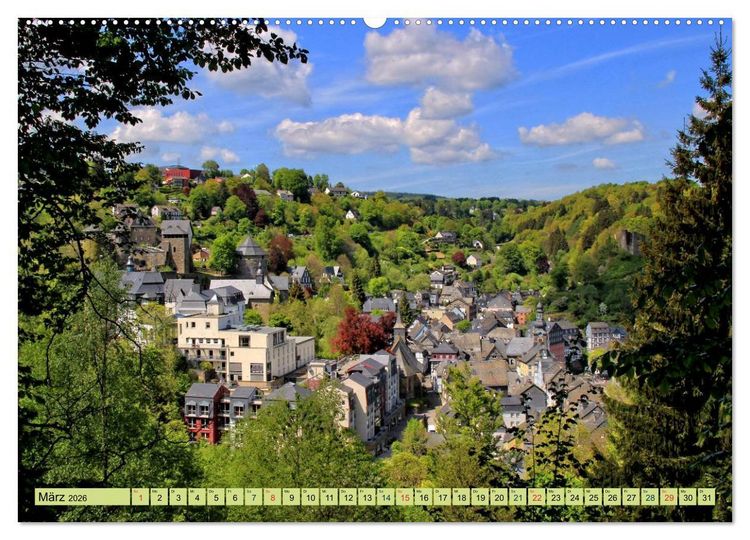 Produktbild: Die sch&ouml;nsten Orte der Eifel - Monschau (Wandkalender 2026 DIN A2 quer), CALVENDO Monatskalender