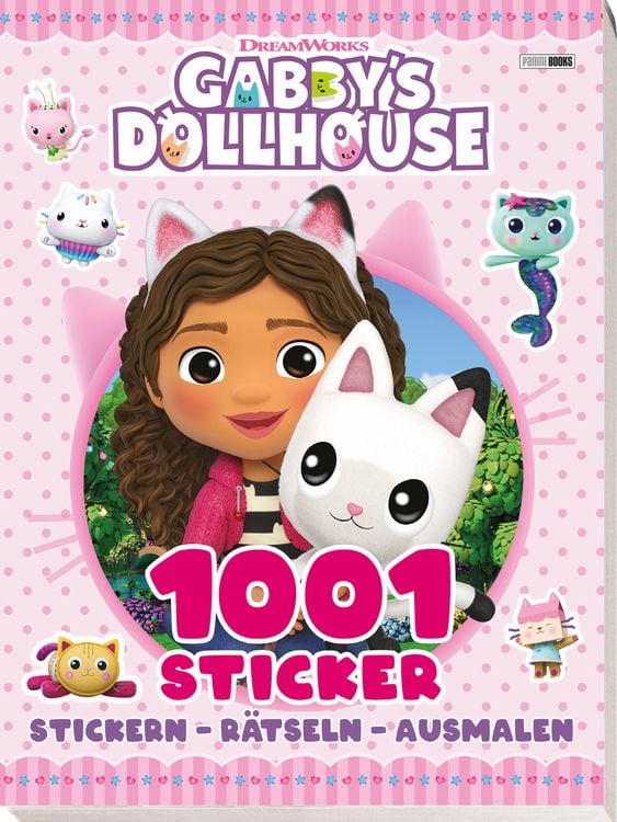 Produktbild: Gabby's Dollhouse: 1001 Sticker: Stickern &ndash; R&auml;tseln &ndash; Ausmalen