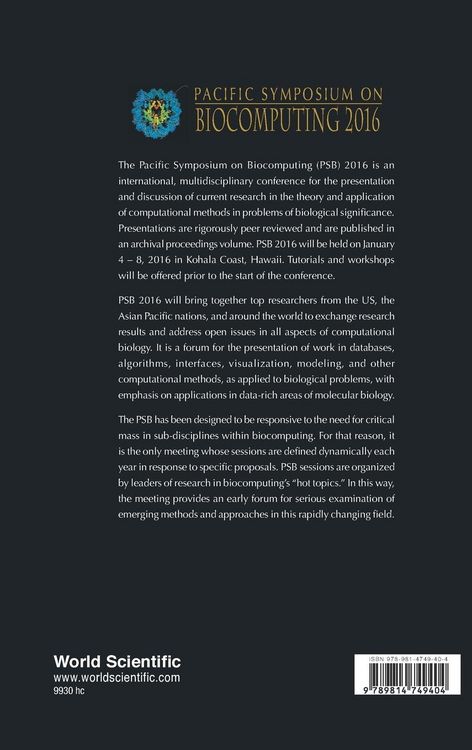Produktbild: Biocomputing 2016 - Proceedings Of The Pacific Symposium