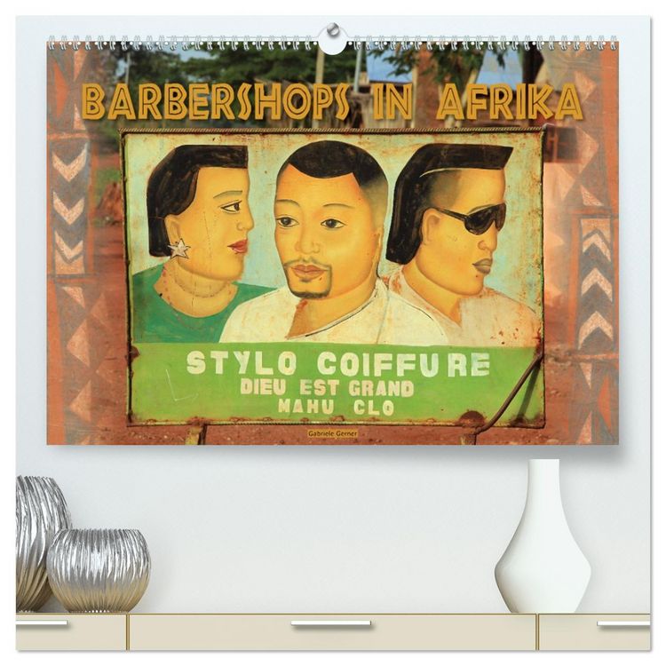 Produktbild: Barbershops in Afrika (hochwertiger Premium Wandkalender 2026 DIN A2 quer), Kunstdruck in Hochglanz