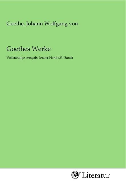Produktbild: Goethes Werke