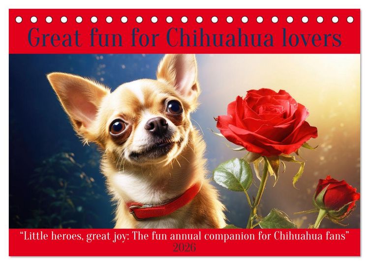 Produktbild: Great fun for Chihuahua lovers (Desk Calendar 2026 DIN A5 landscape), CALVENDO 12 Month DeskCalendar