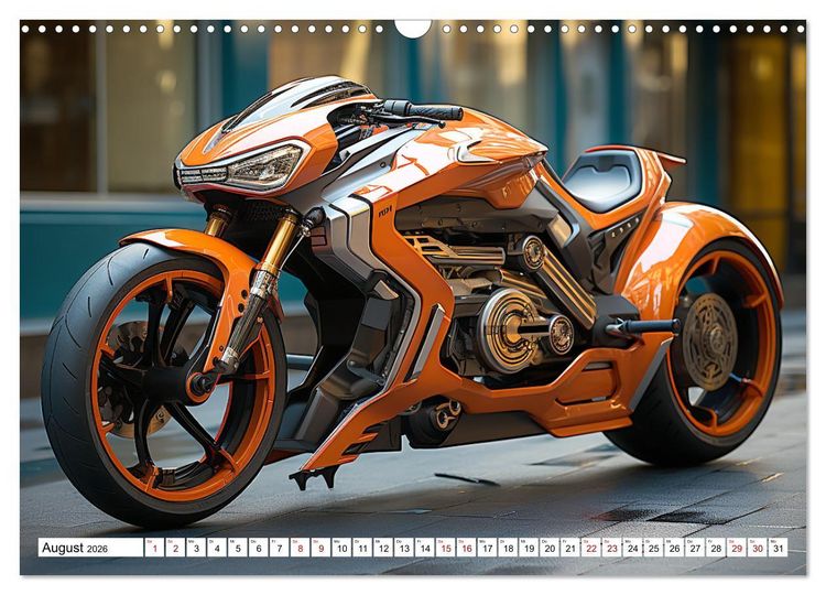 Produktbild: Futuristische Motorr&auml;der (Wandkalender 2026 DIN A3 quer), CALVENDO Monatskalender