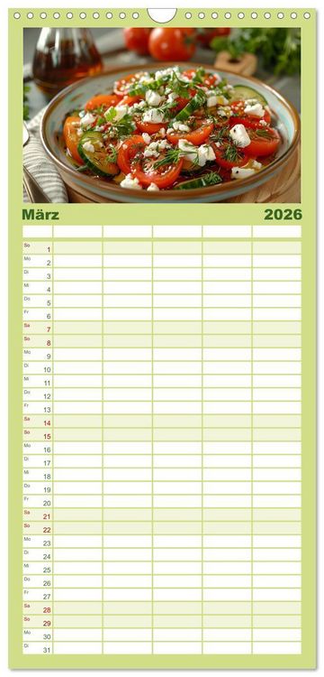 Produktbild: Familienplaner 2026 - Vitamine im &Uuml;berfluss mit 5 Spalten (Wandkalender, 21 x 45 cm) CALVENDO