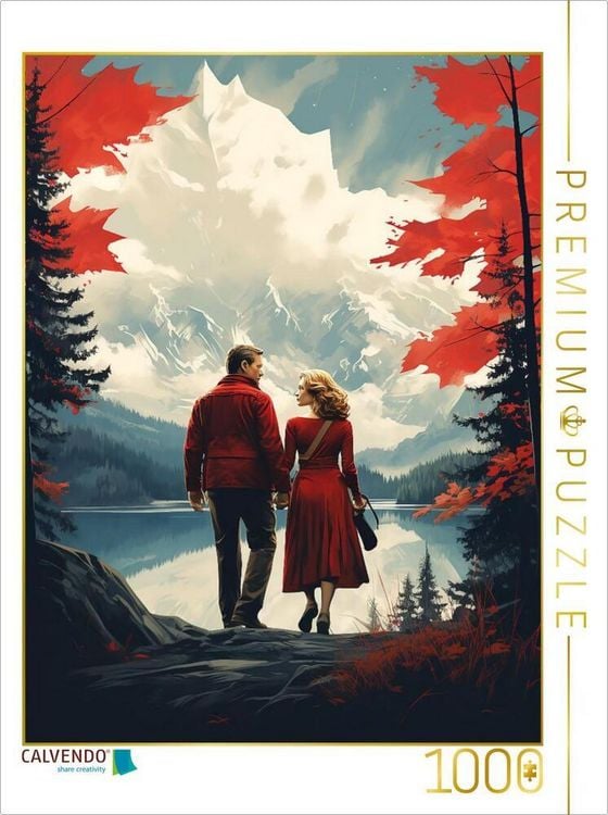 Produktbild: CALVENDO Puzzle Ich denke oft an Kanada - historisches Filmplakat zu einem Film, der nie gedreht wurde | 1000 Teile Lege-Gr&ouml;&szlig;e 64x48cm Foto-Puzzle f&uuml;r gl&uuml;ckliche Stunden
