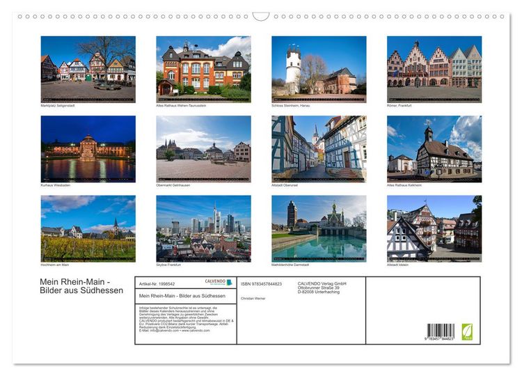 Produktbild: Mein Rhein-Main - Bilder aus S&uuml;dhessen (Wandkalender 2026 DIN A2 quer), CALVENDO Monatskalender