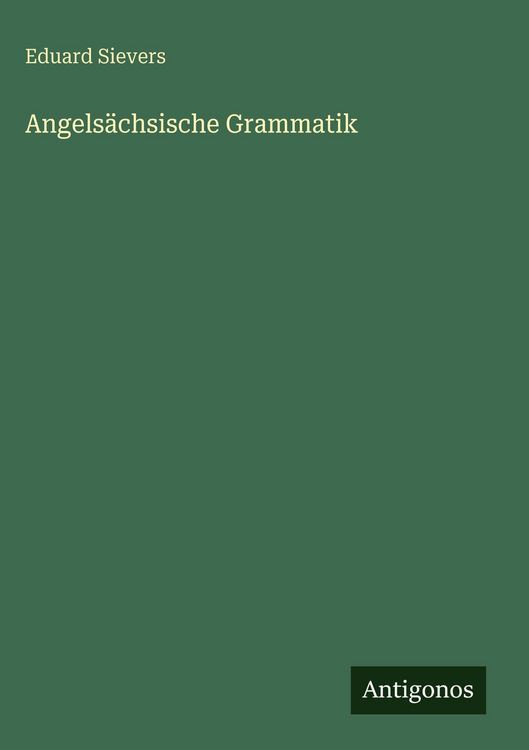 Produktbild: Angels&auml;chsische Grammatik