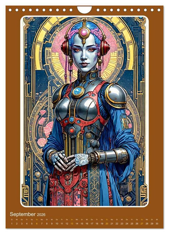 Produktbild: Weibliche Roboter (Wandkalender 2026 DIN A4 hoch), CALVENDO Monatskalender