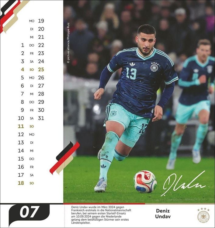 Produktbild: DFB M&auml;nner Postkartenkalender 2027