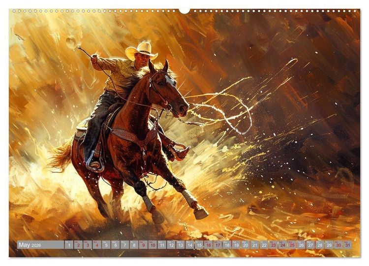 Produktbild: Horses, Power and Freedom (Wall Calendar 2026 DIN A2 landscape), CALVENDO 12 Month Wall Calendar