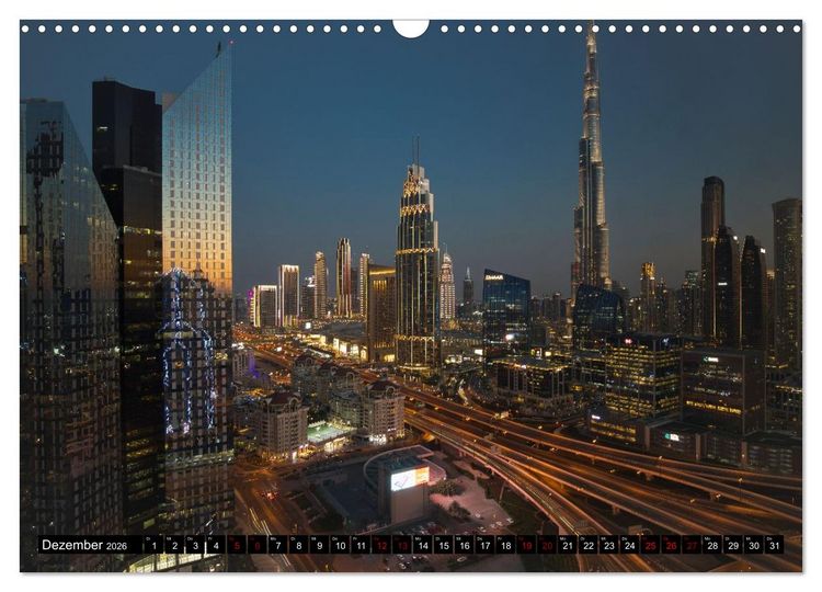 Produktbild: Dubai Panoramen (Wandkalender 2026 DIN A3 quer), CALVENDO Monatskalender