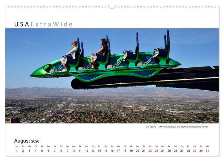 Produktbild: Impressionen aus LAS VEGAS (hochwertiger Premium Wandkalender 2026 DIN A2 quer), Kunstdruck in Hochglanz