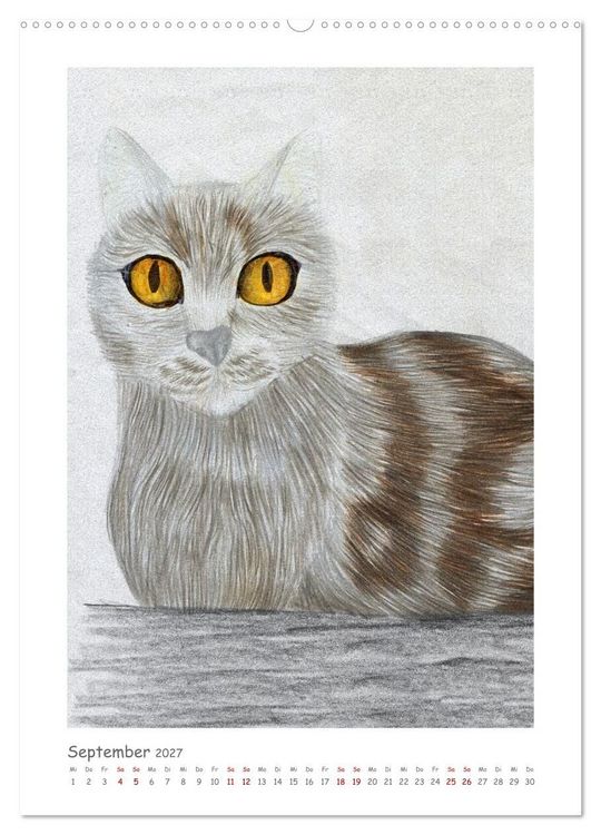 Produktbild: Die Sprache der Augen: Die Seele von Hund und Katze in handgemalten Portr&auml;ts (hochwertiger Premium Wandkalender 2027 DIN A2 hoch), Kunstdruck in Hochglanz