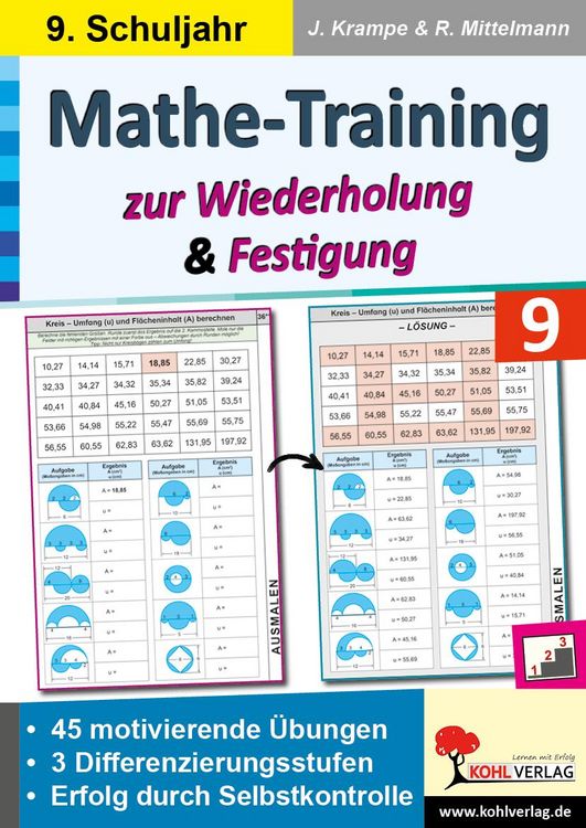 Produktbild: Mathe-Training zur Wiederholung und Festigung / Klasse 9