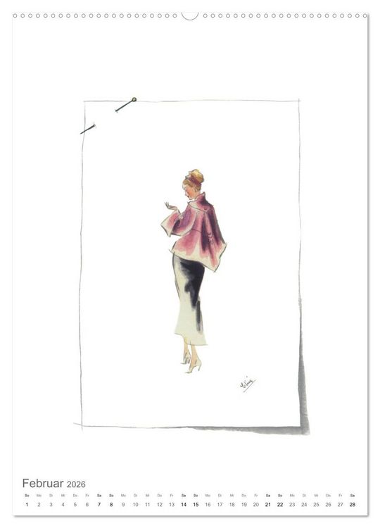 Produktbild: FIGURINEN 2026 - Fashion von 1949 - Originale von Elina Ruffinengo (hochwertiger Premium Wandkalender 2026 DIN A2 hoch), Kunstdruck in Hochglanz