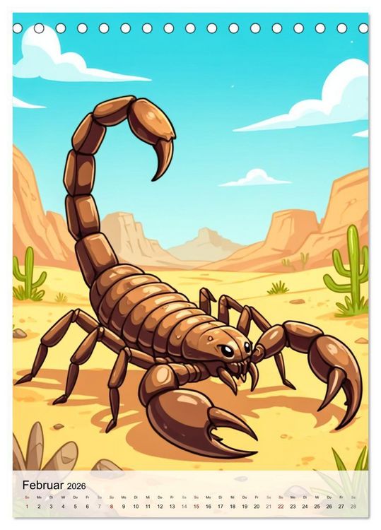 Produktbild: Die gef&auml;hrlichsten Tiere der Welt (Tischkalender 2026 DIN A5 hoch), CALVENDO Monatskalender