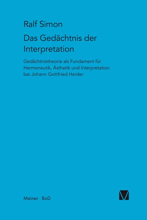 Produktbild: Das Ged&auml;chtnis der Interpretation