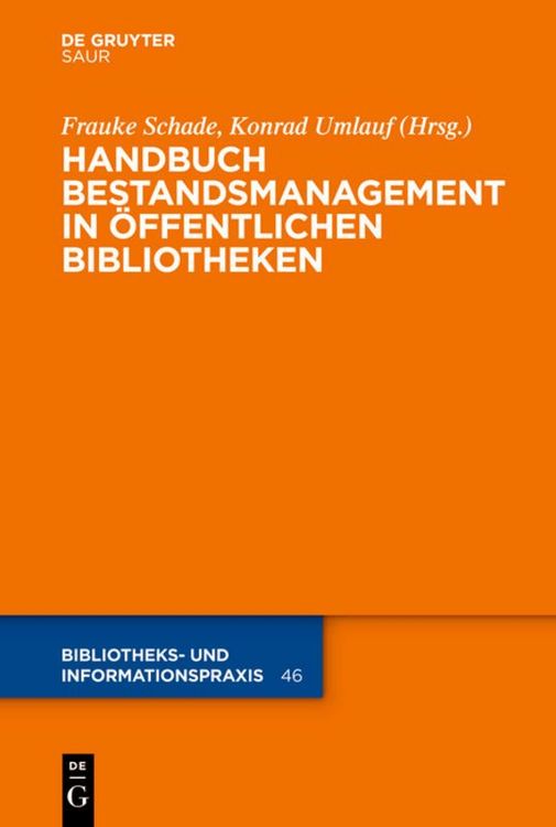 Produktbild: Handbuch Bestandsmanagement in &Ouml;ffentlichen Bibliotheken