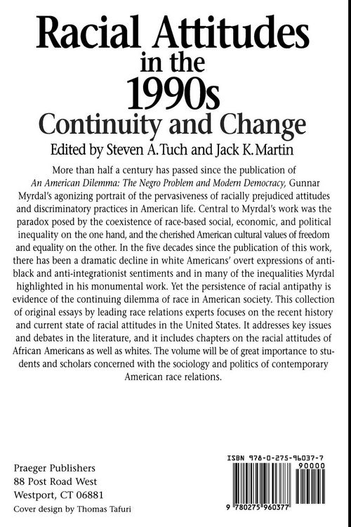 Produktbild: Racial Attitudes in the 1990s