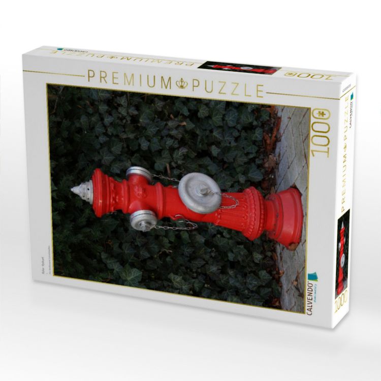 Produktbild: CALVENDO Puzzle Roter Hydrant | 1000 Teile Lege-Gr&ouml;&szlig;e 64x48cm Foto-Puzzle f&uuml;r gl&uuml;ckliche Stunden