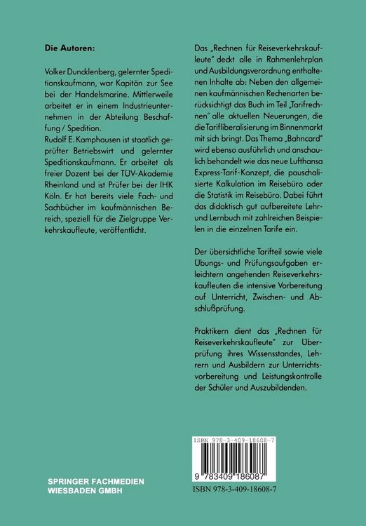 Produktbild: Rechnen f&uuml;r Reiseverkehrskaufleute