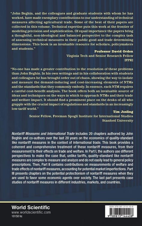 Produktbild: Nontariff Measures and International Trade