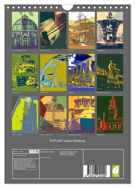 Produktbild: POP-ART meets G&ouml;teborg (Wandkalender 2026 DIN A4 hoch), CALVENDO Monatskalender