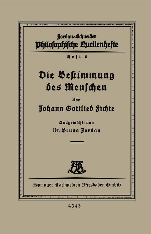 Produktbild: Die Bestimmung des Menschen