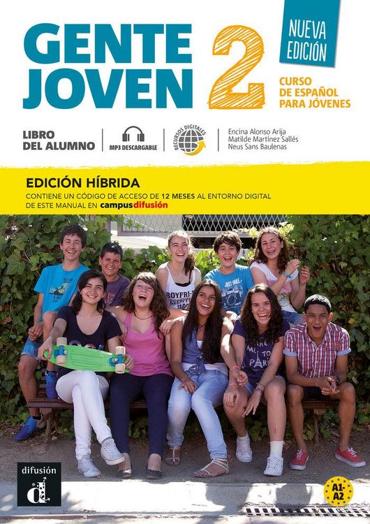 Produktbild: Gente joven Nueva edicion 2 Ed. hibrida Libro del alumno + audio MP3. A1-A2
