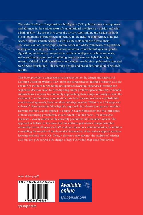 Produktbild: Design and Analysis of Learning Classifier Systems