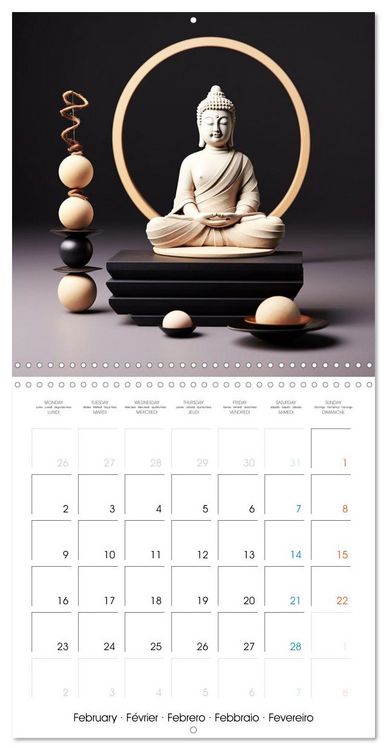 Produktbild: Instant paisible (Calendrier mural carr&eacute; 2026 30x30 cm) Calendrier double avec une page pour vos prises de notes