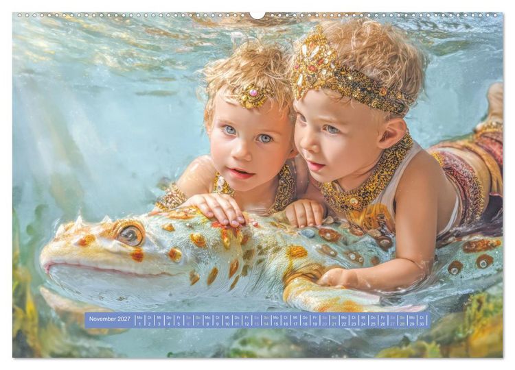Produktbild: Als ich von einer Wasserkreatur tr&auml;umte - Fantasiewerke (hochwertiger Premium Wandkalender 2027 DIN A2 quer), Kunstdruck in Hochglanz
