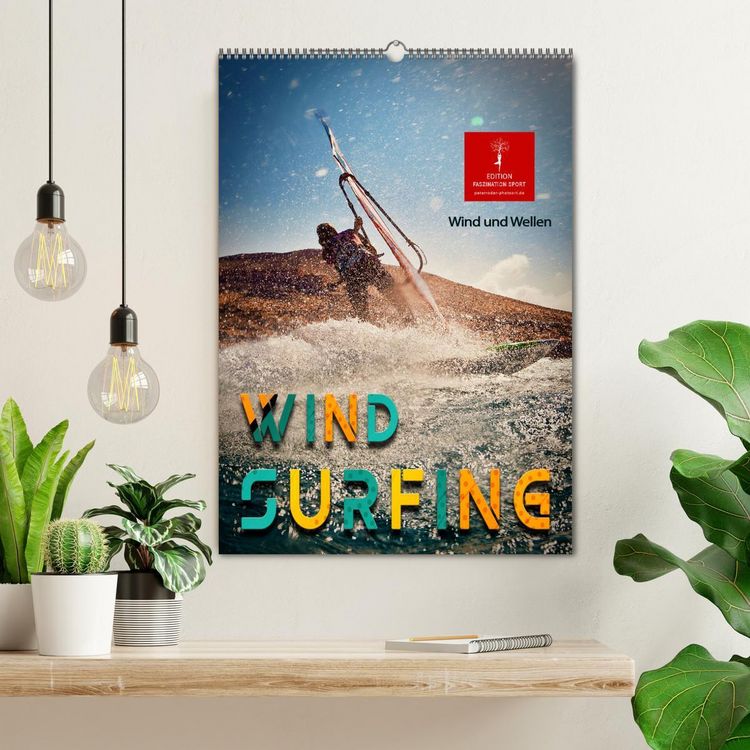 Produktbild: Windsurfing - Wind und Wellen (Wandkalender 2026 DIN A2 hoch), CALVENDO Monatskalender