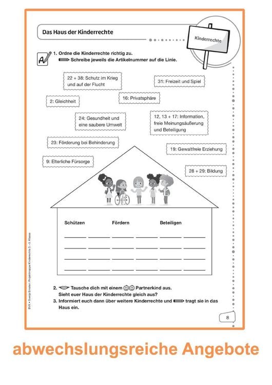 Produktbild: Projektmappe Kinderrechte 3. - 5. Klasse