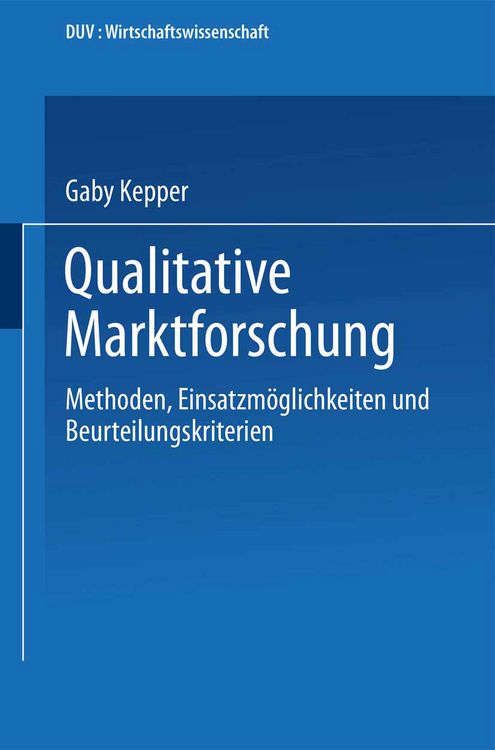 Produktbild: Qualitative Marktforschung