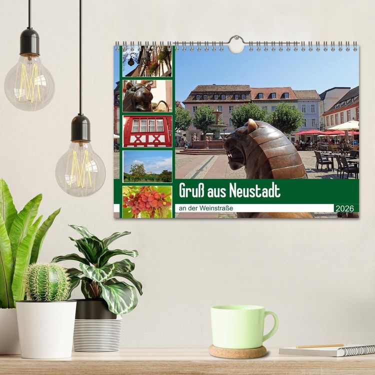 Produktbild: Gru&szlig; aus Neustadt an der Weinstra&szlig;e (Wandkalender 2026 DIN A4 quer), CALVENDO Monatskalender
