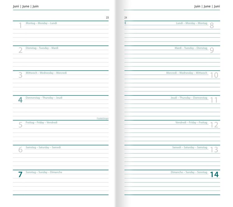 Produktbild: Buchkalender 2027 Gr&uuml;n