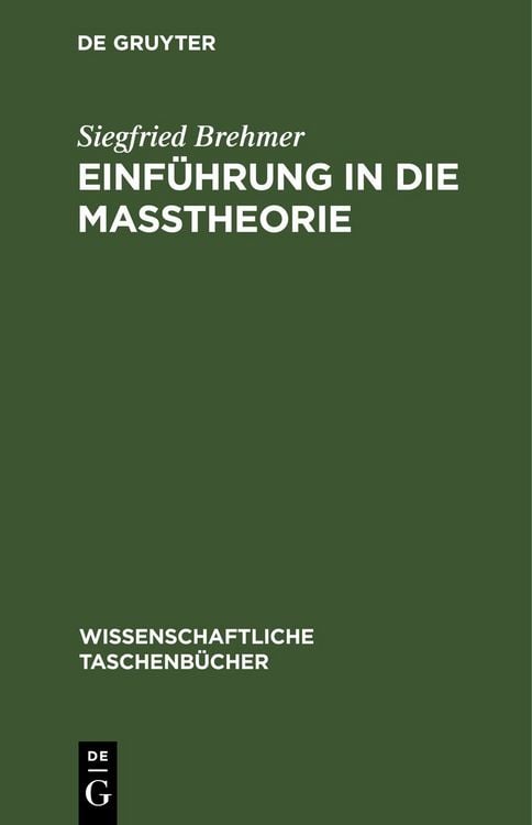 Produktbild: Einf&uuml;hrung in die Ma&szlig;theorie