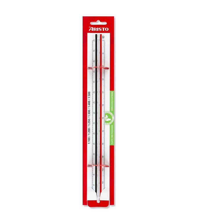Produktbild: ARISTO College Dreikantma&szlig;stab (B), 1:100:200:250:300:400:500Ecoblister
