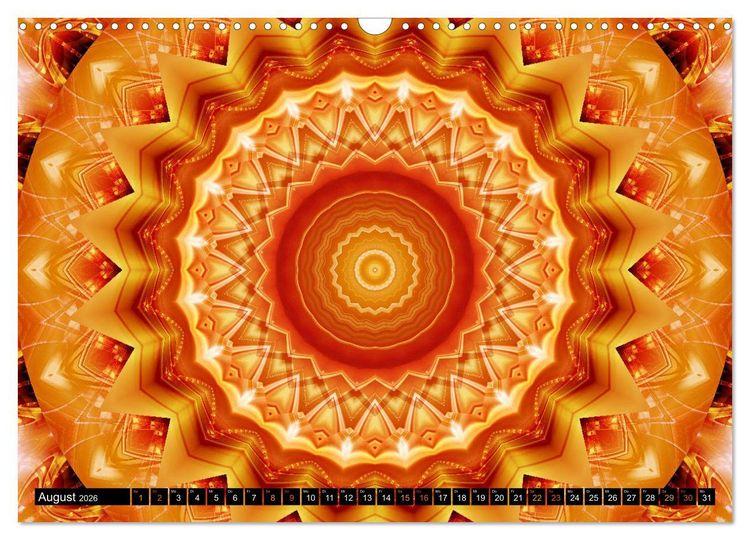 Produktbild: Energie - Mandalas in orange (Wandkalender 2026 DIN A3 quer), CALVENDO Monatskalender