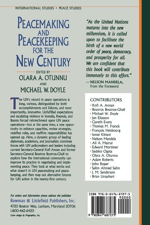 Produktbild: Peacemaking and Peacekeeping for the New Century