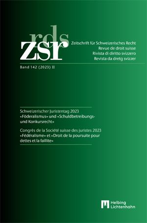 Produktbild: ZSR Band 142 (2023) II - Schweizerischer Juristentag 2023 / Congr&egrave;s de la Soci&eacute;t&eacute; suisse des Juristes 2023