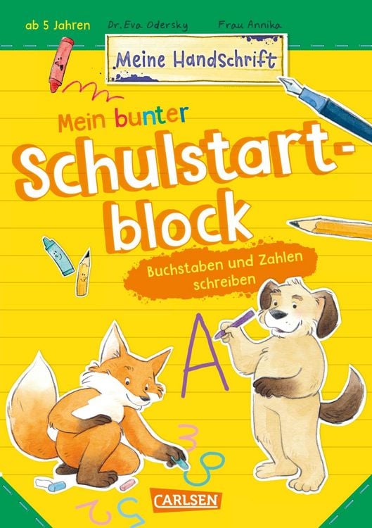 Produktbild: Mein bunter Schulstartblock: Buchstaben und Zahlen schreiben